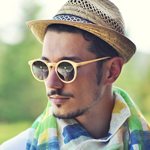 Cute Pastel Color Round P3 Key Hole Retro Womens Sunglasses 8928