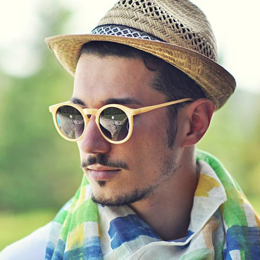 Cute Pastel Color Round P3 Key Hole Retro Womens Sunglasses 8928