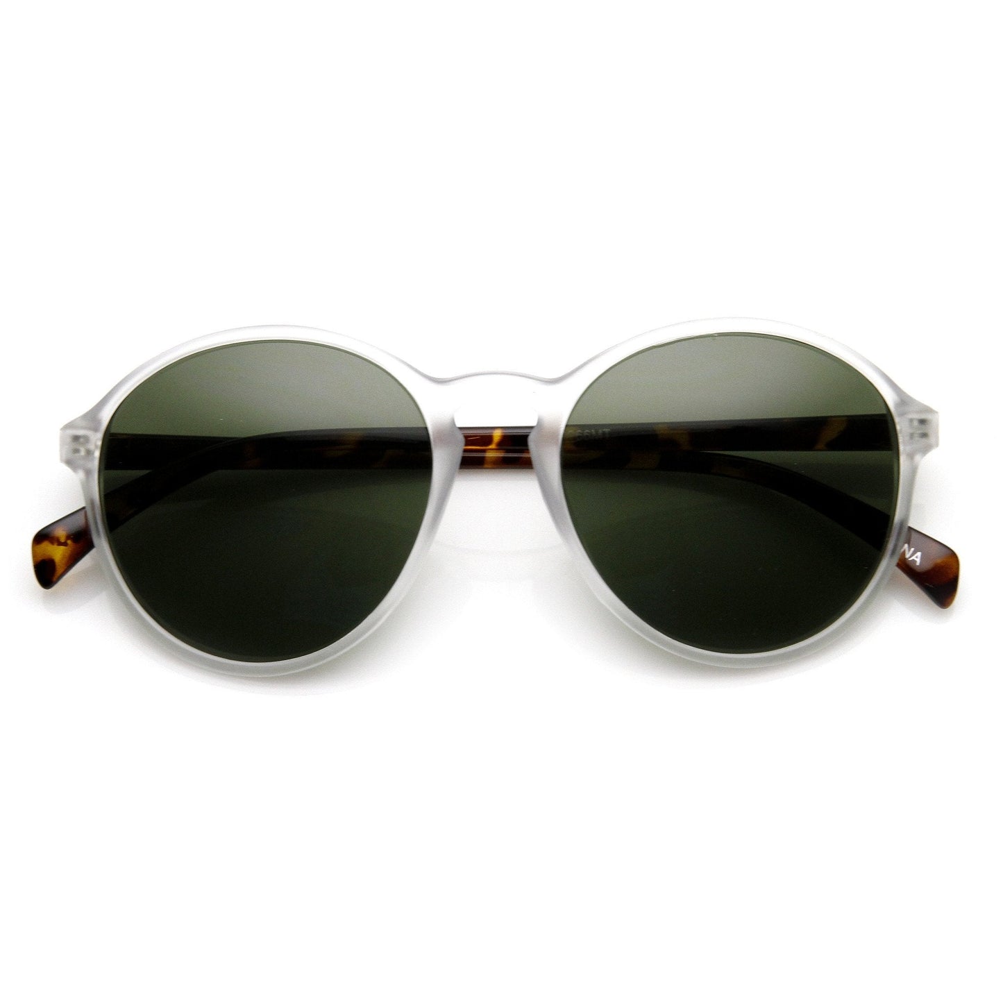 Retro Fashion P3 Matte Finish Keyhole Round Aviator Sunglasses 9178