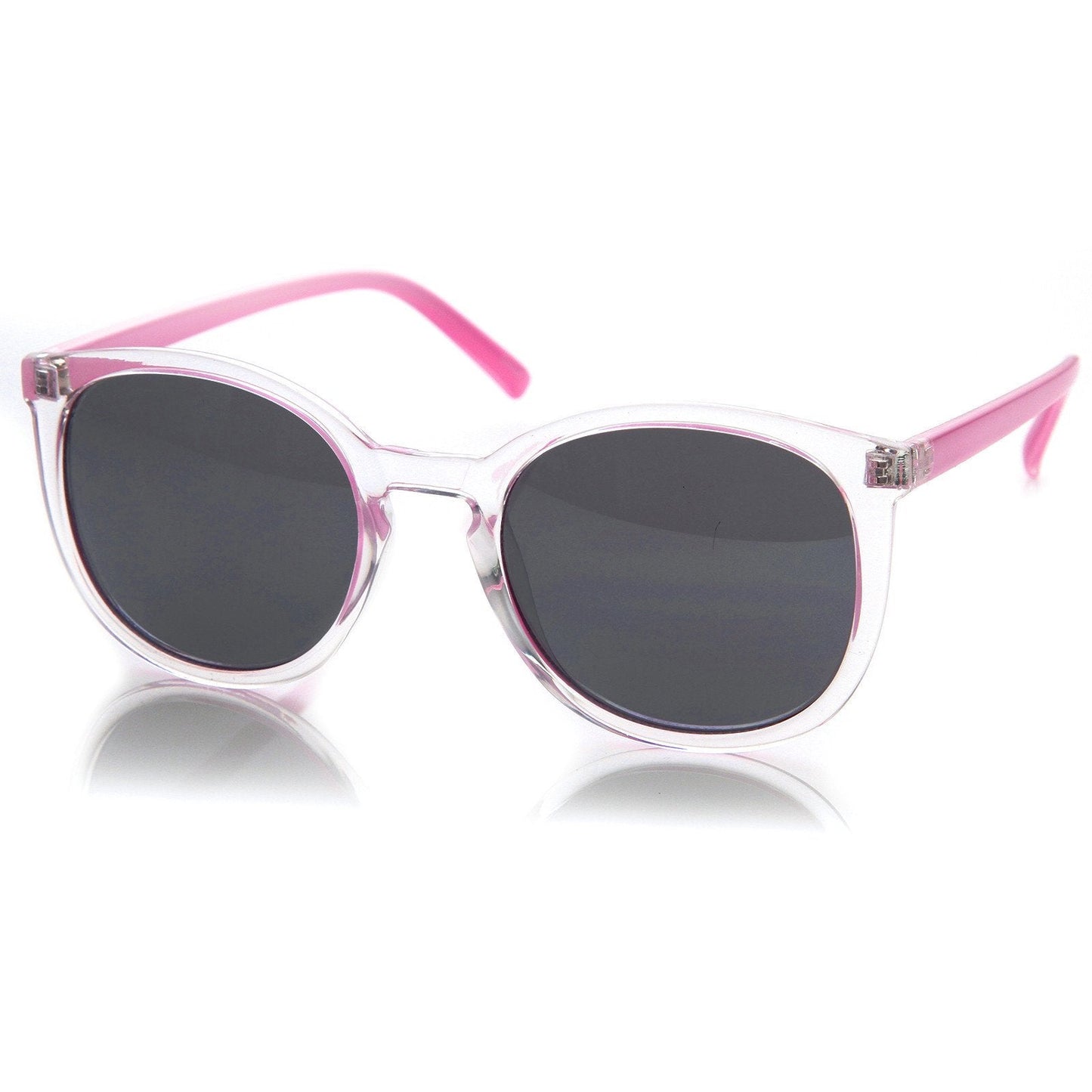 Retro Hipster Two Tone P3 Colorful Round Frosted Sunglasses 8990