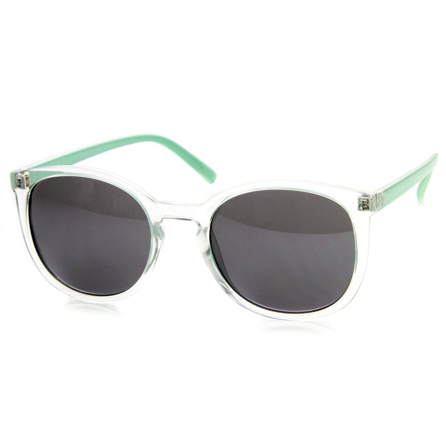 Retro Hipster Two Tone P3 Colorful Round Frosted Sunglasses 8990