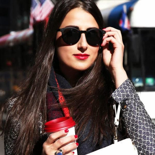 Dapper Vintage Inspired P3 Keyhole Round Horned Rim Sunglasses 8992