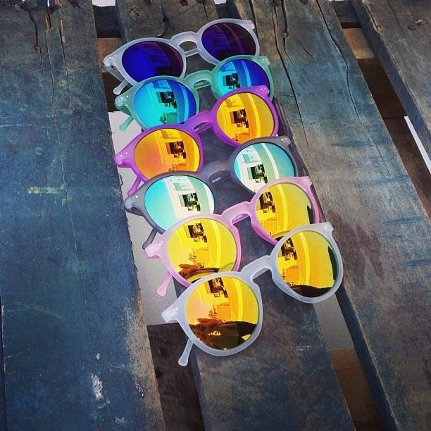 Retro P3 Round Flash Color Mirrored Lens Colorful Sunglasses 8932