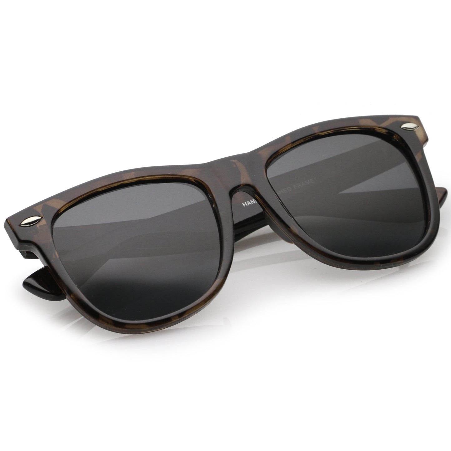 Classic Large Polarized Lens Horned Rim Sunglasses 6105