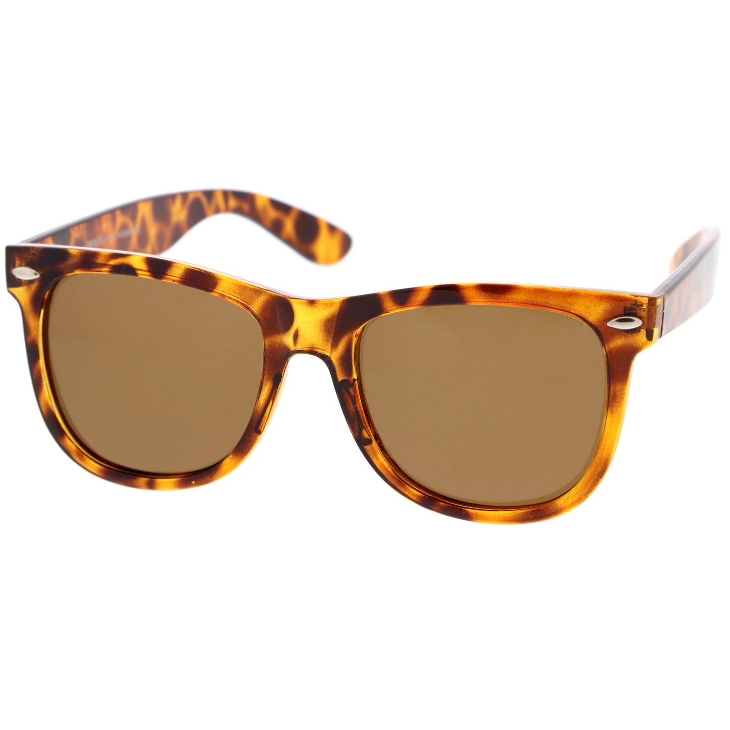 Classic Large Polarized Lens Horned Rim Sunglasses 6105