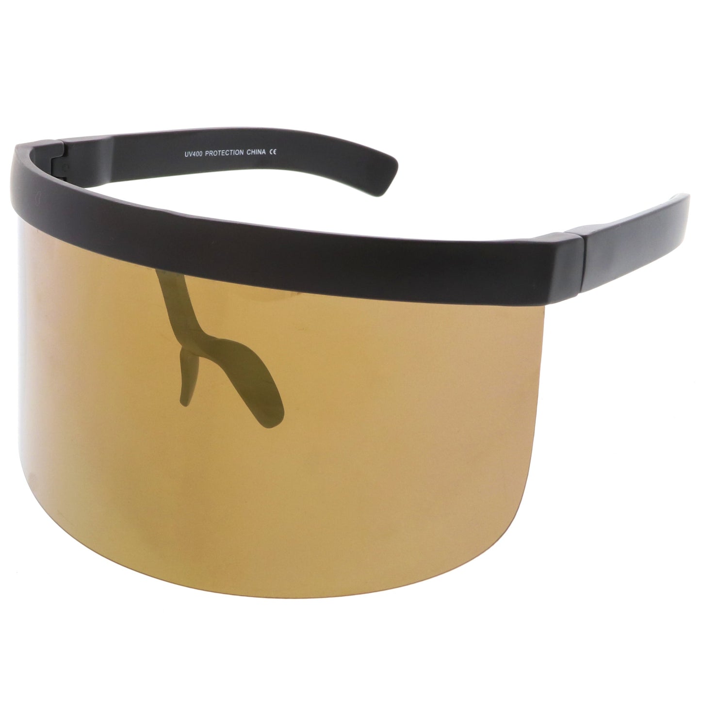 Retro Modern Oversize Novelty Mirrored Lens Shield Visor C453