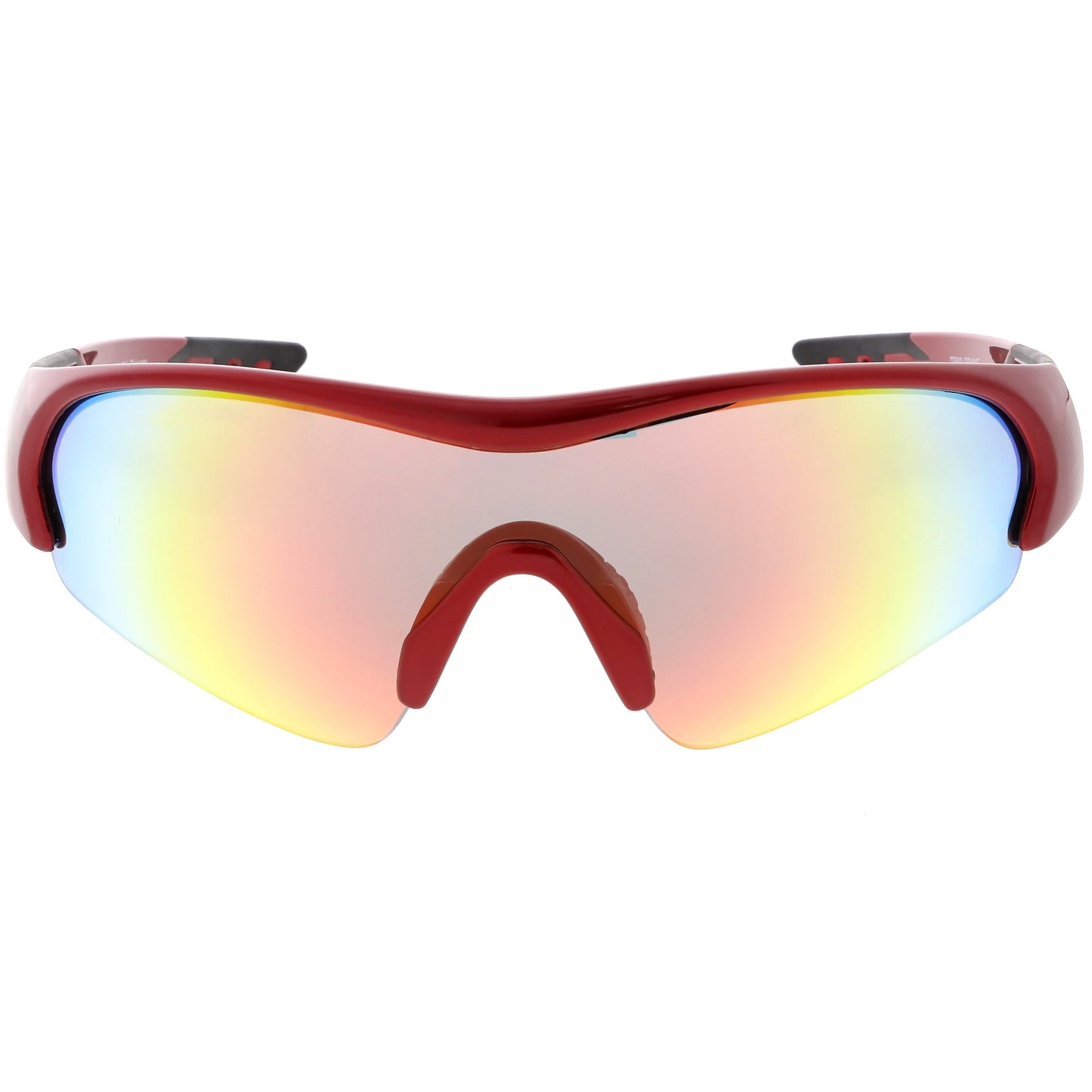 Men's Sports TR-90 Half Frame Mirrored Lens Shield Sunglasses C533