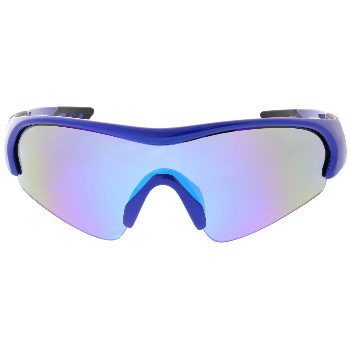 Men's Sports TR-90 Half Frame Mirrored Lens Shield Sunglasses C533