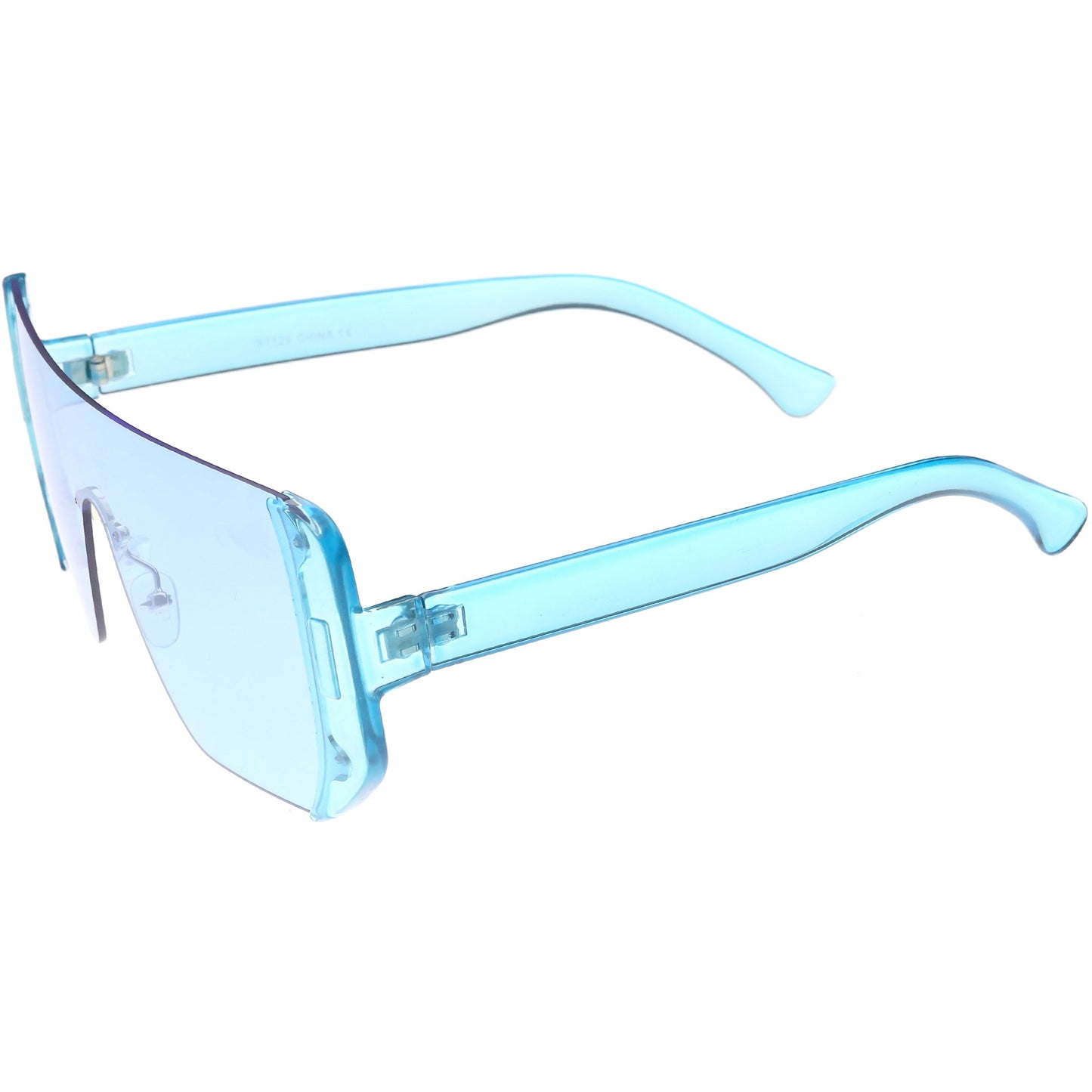 Retro Futuristic Oversize Color Mirrored Lens Shield Sunglasses C634