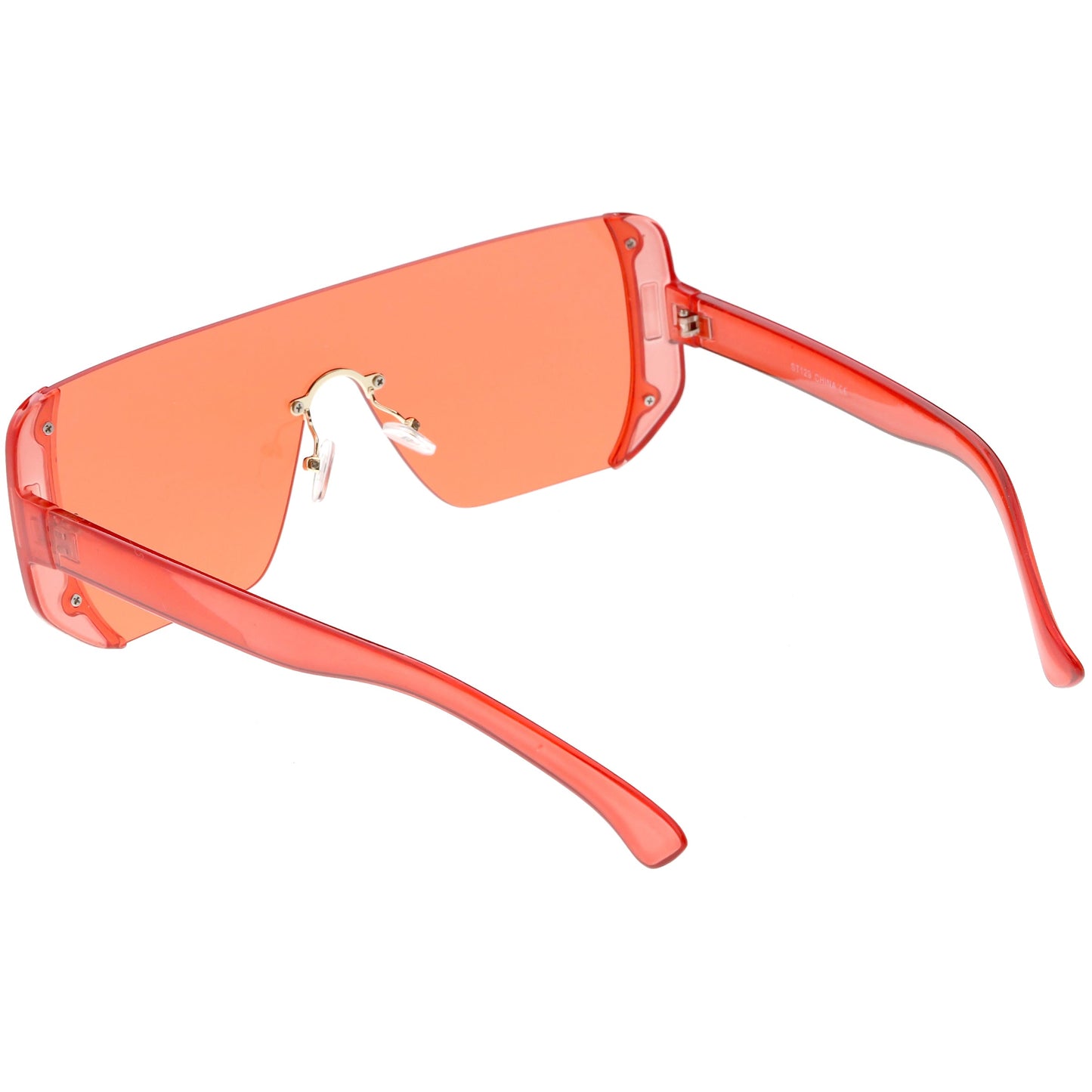 Retro Futuristic Oversize Color Mirrored Lens Shield Sunglasses C634