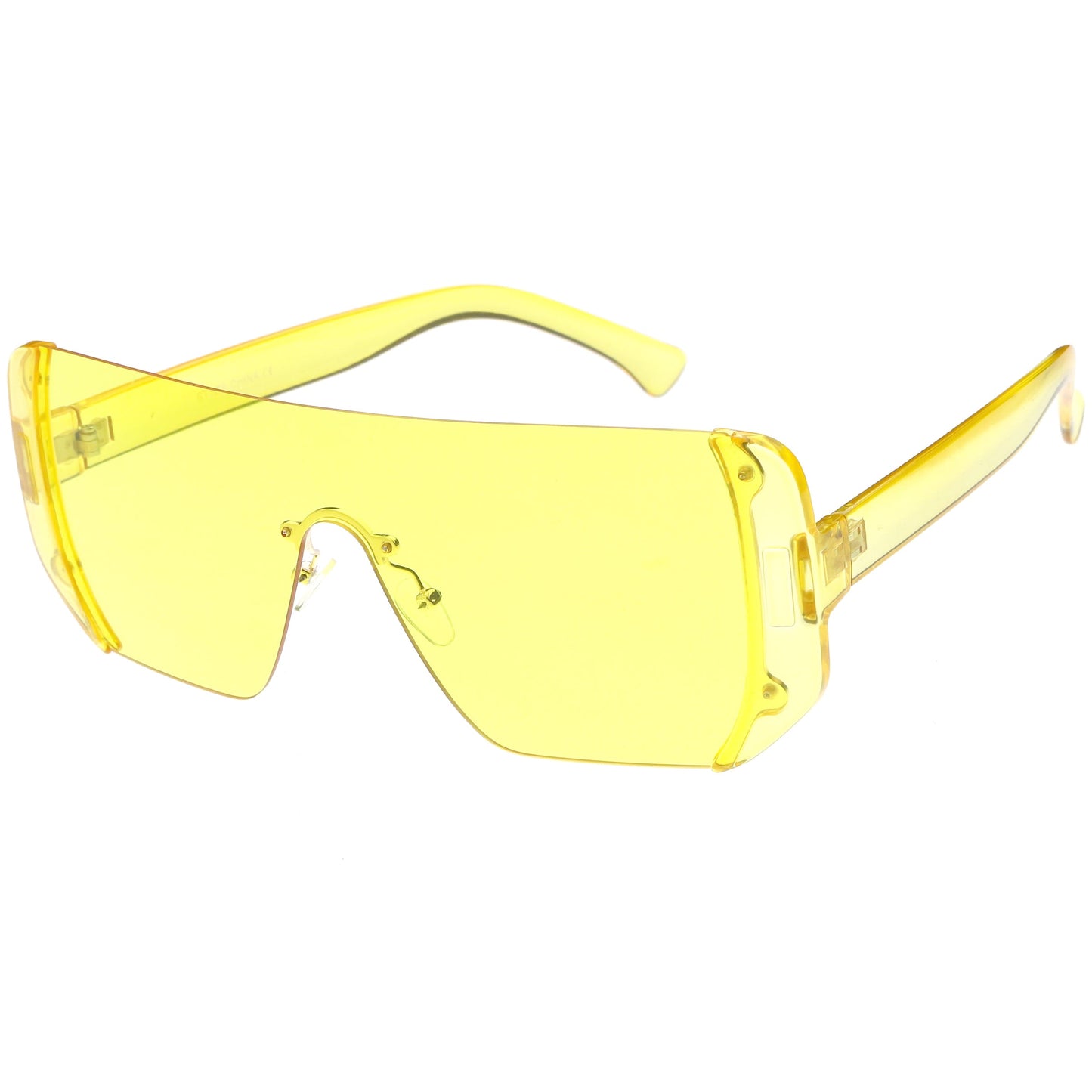 Retro Futuristic Oversize Color Mirrored Lens Shield Sunglasses C634