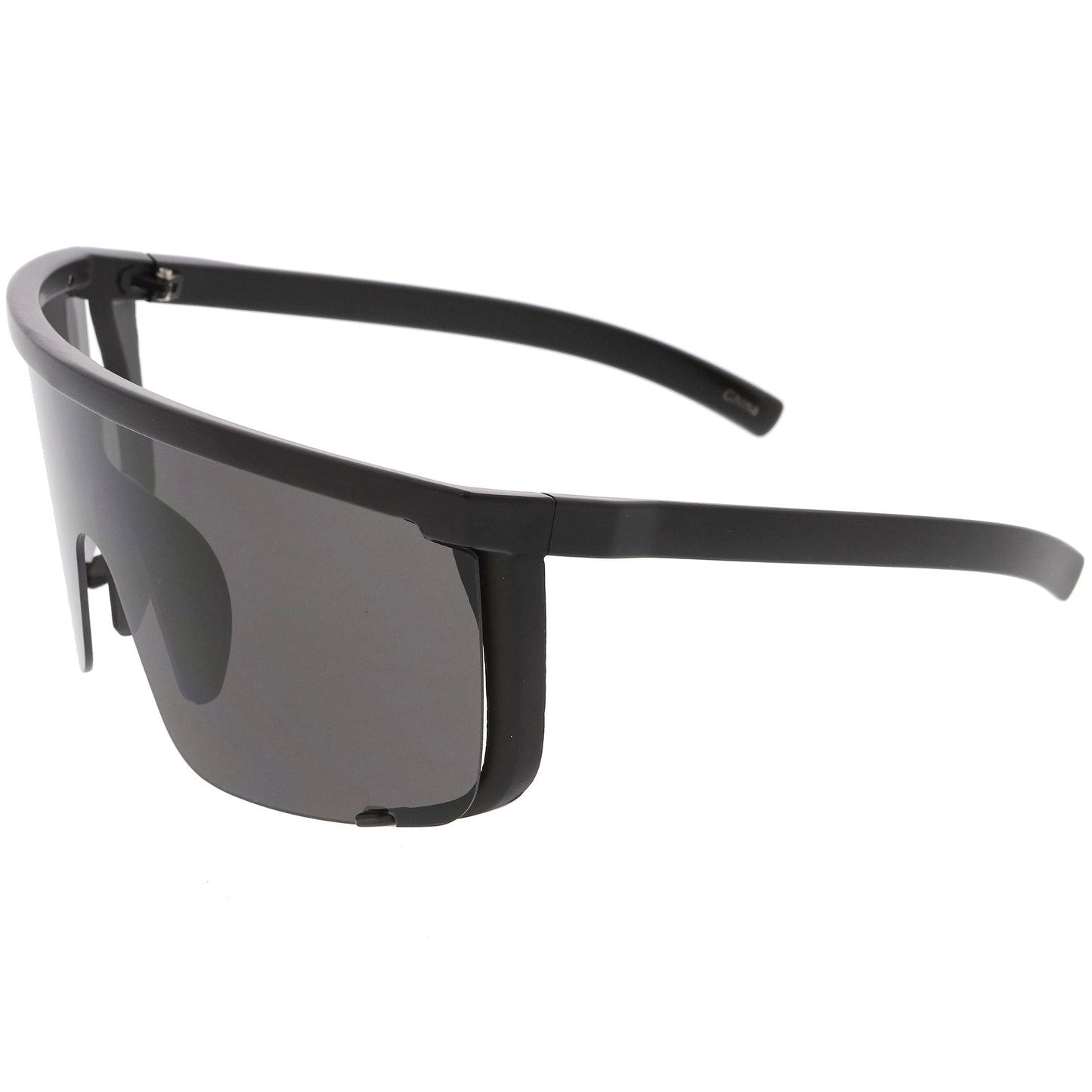 Oversize Retro Color Tone Sports Shield Flat Top Sunglasses C686