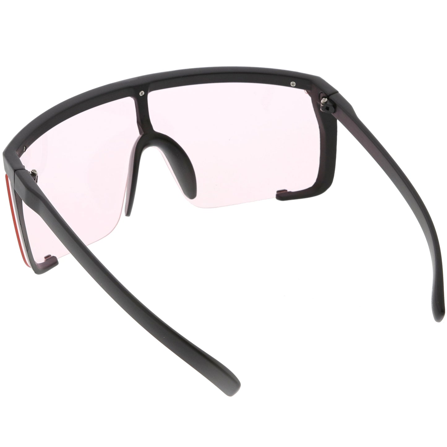 Oversize Retro Color Tone Sports Shield Flat Top Sunglasses C686