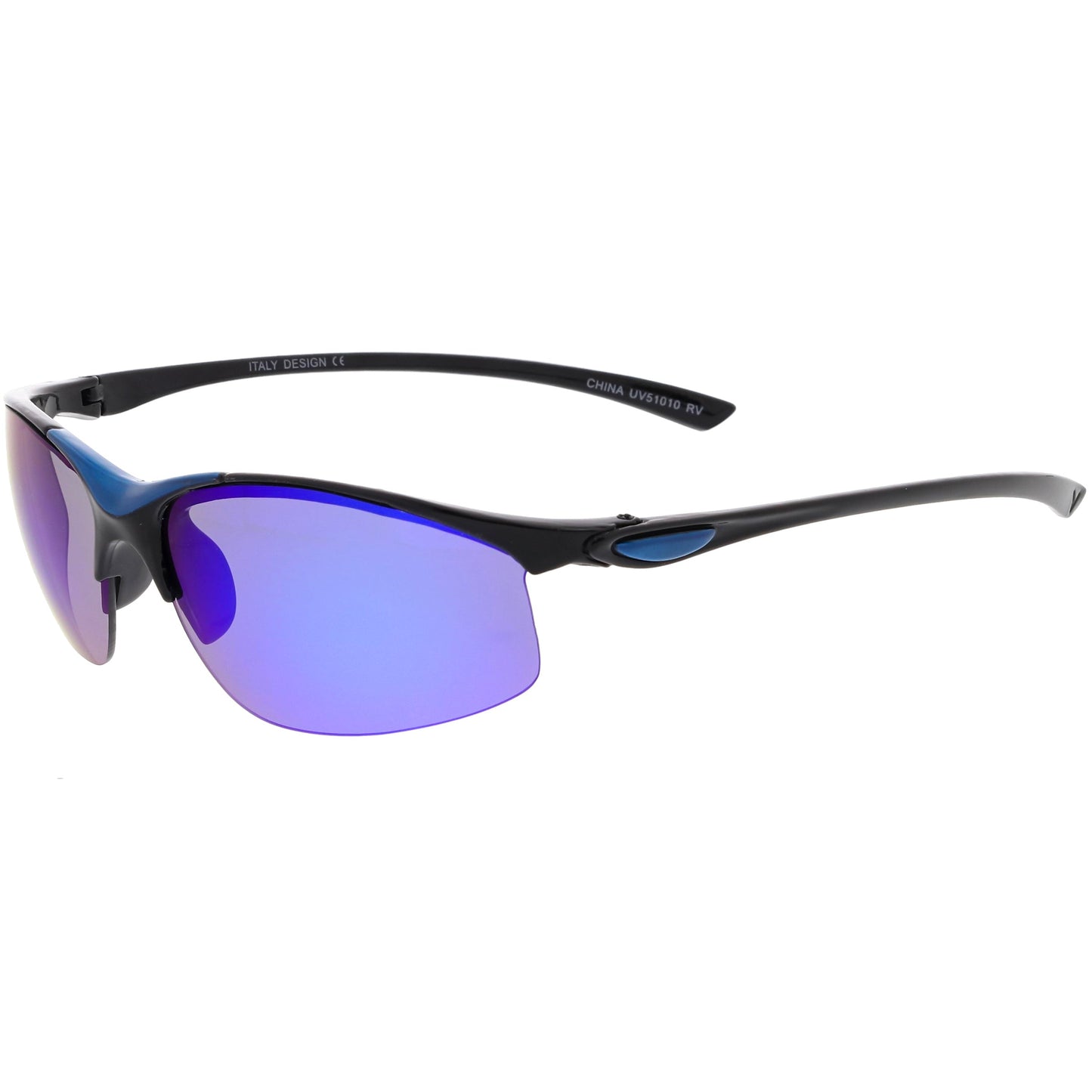Men's Lightweight Half Frame Active Sports Wrap Around Sunglasses C788