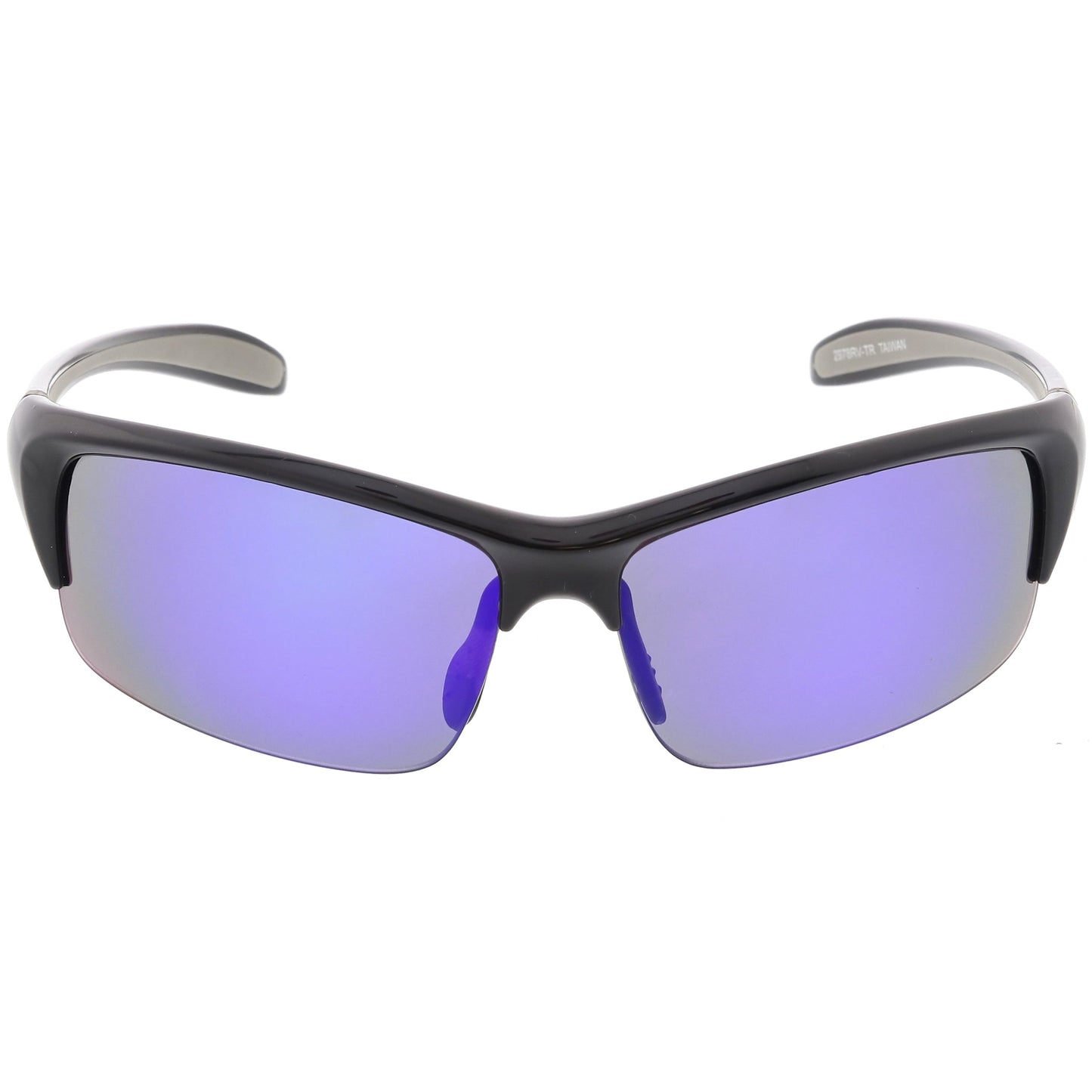 Semi Rimless Performance Sports TR-90 Mirrored Lens Sunglasses C808
