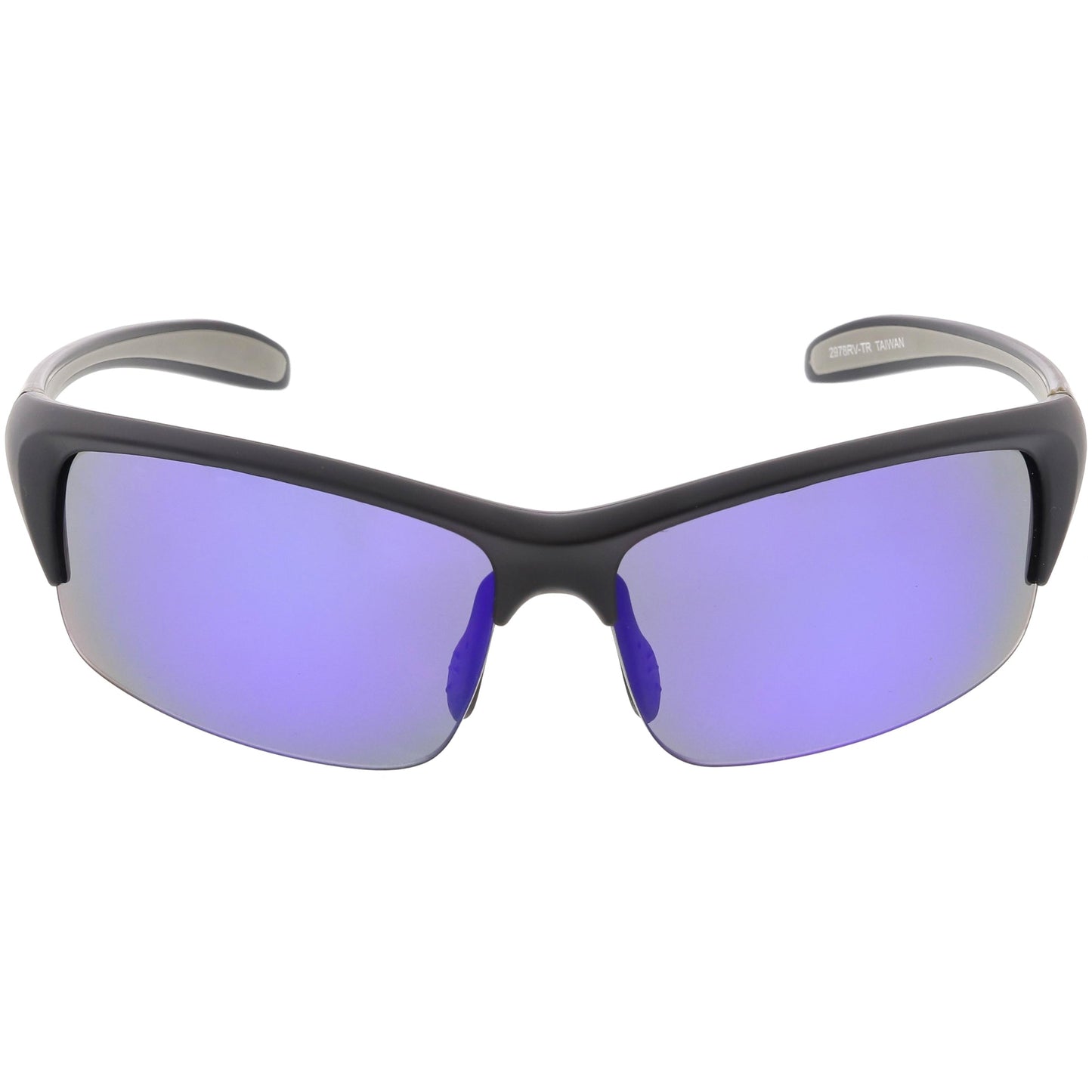 Semi Rimless Performance Sports TR-90 Mirrored Lens Sunglasses C808