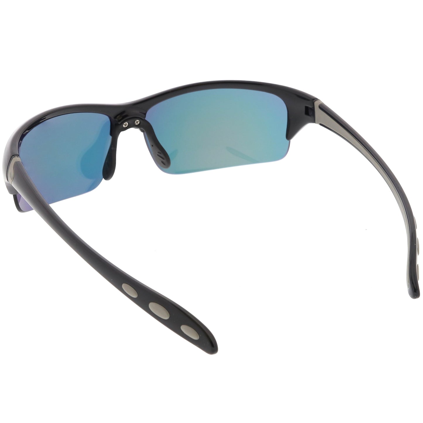 Semi Rimless Performance Sports TR-90 Mirrored Lens Sunglasses C808