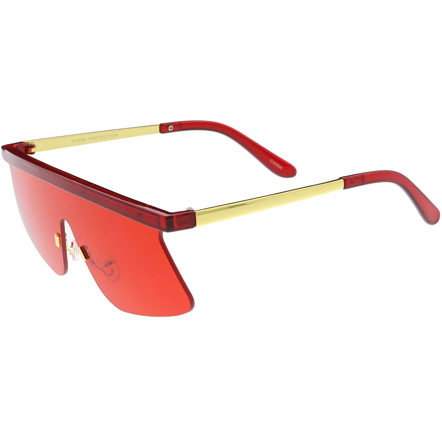 Retro Modern Blade Cut Shield Sports Sunglasses C941