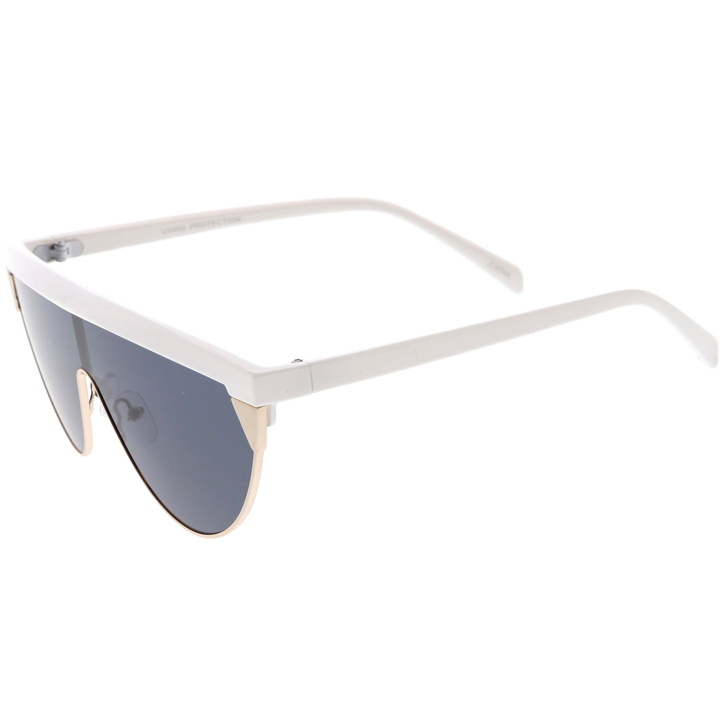 Retro Futuristic Flat Top Mono Shield Blade Sunglasses C953