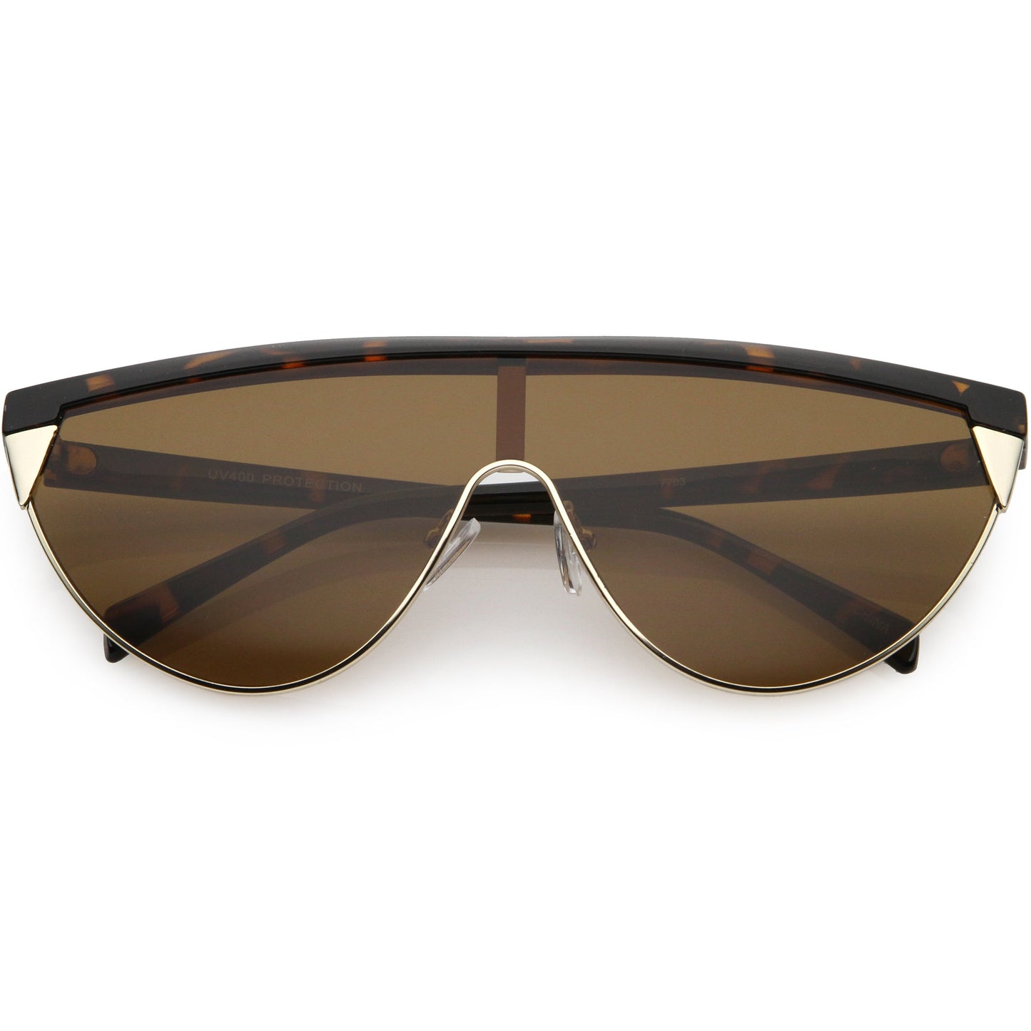 Retro Futuristic Flat Top Mono Shield Blade Sunglasses C953