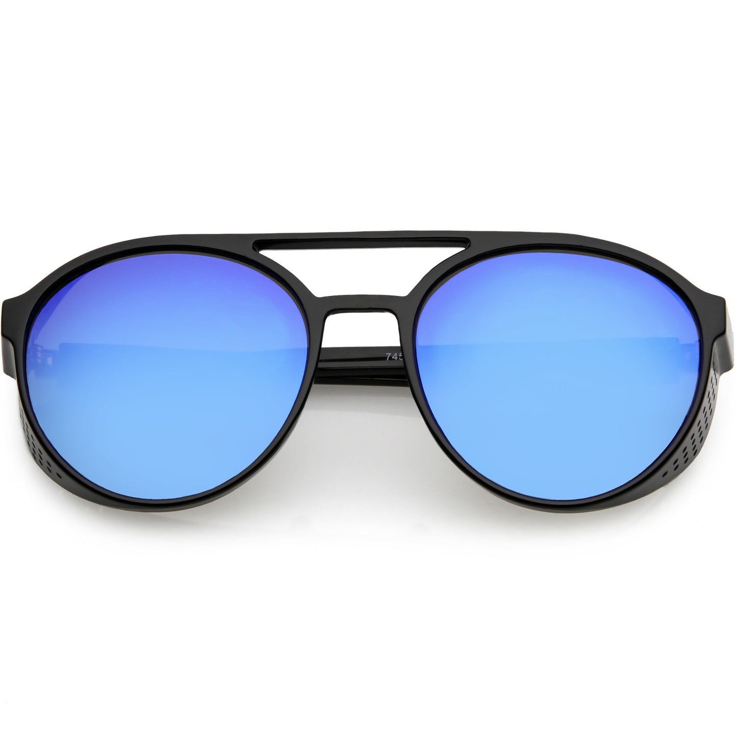 Retro Steampunk Side Vented Mirrored Lens Goggle Sunglasses C955