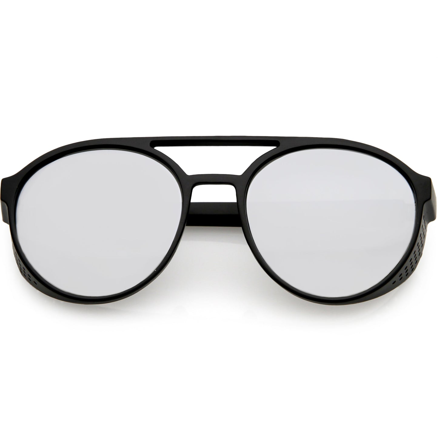 Retro Steampunk Side Vented Mirrored Lens Goggle Sunglasses C955