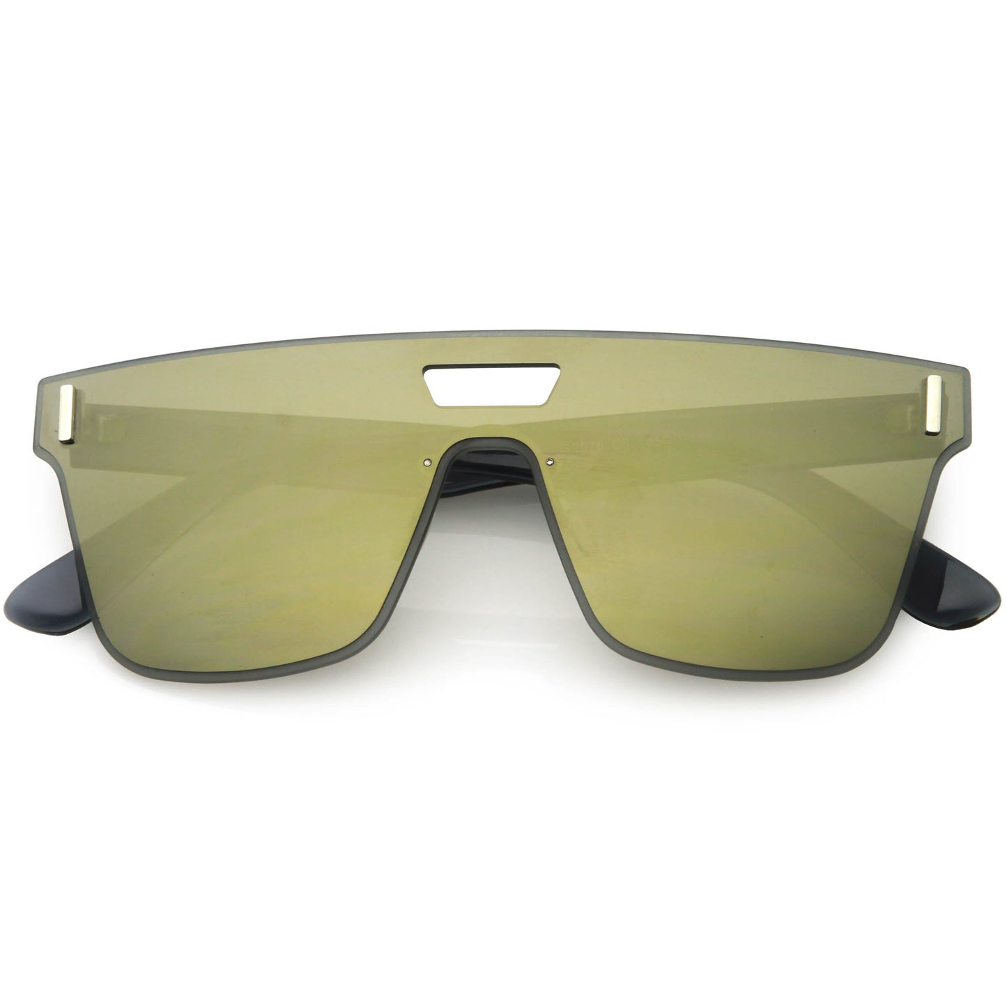 Modern Sports Fashion Rimless Flat Lens Shield Sunglasses C970
