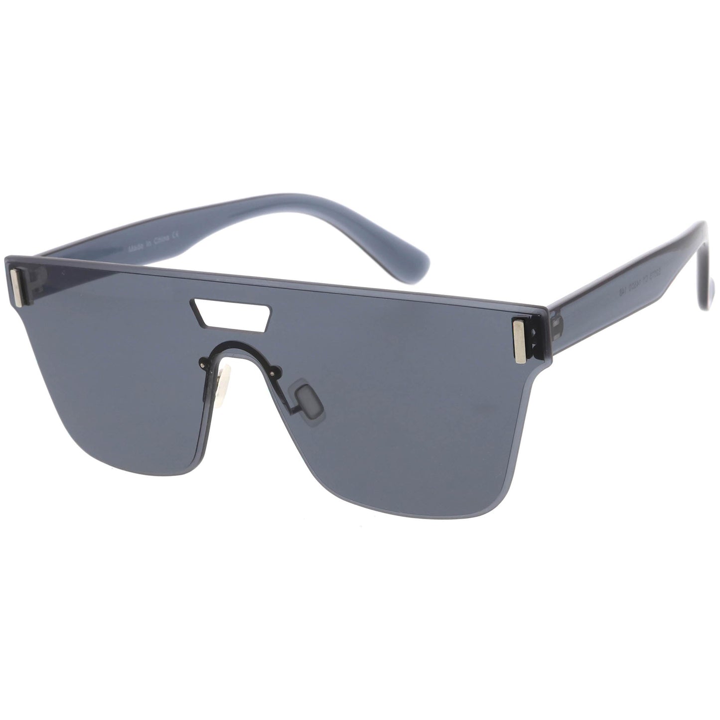 Modern Sports Fashion Rimless Flat Lens Shield Sunglasses C970