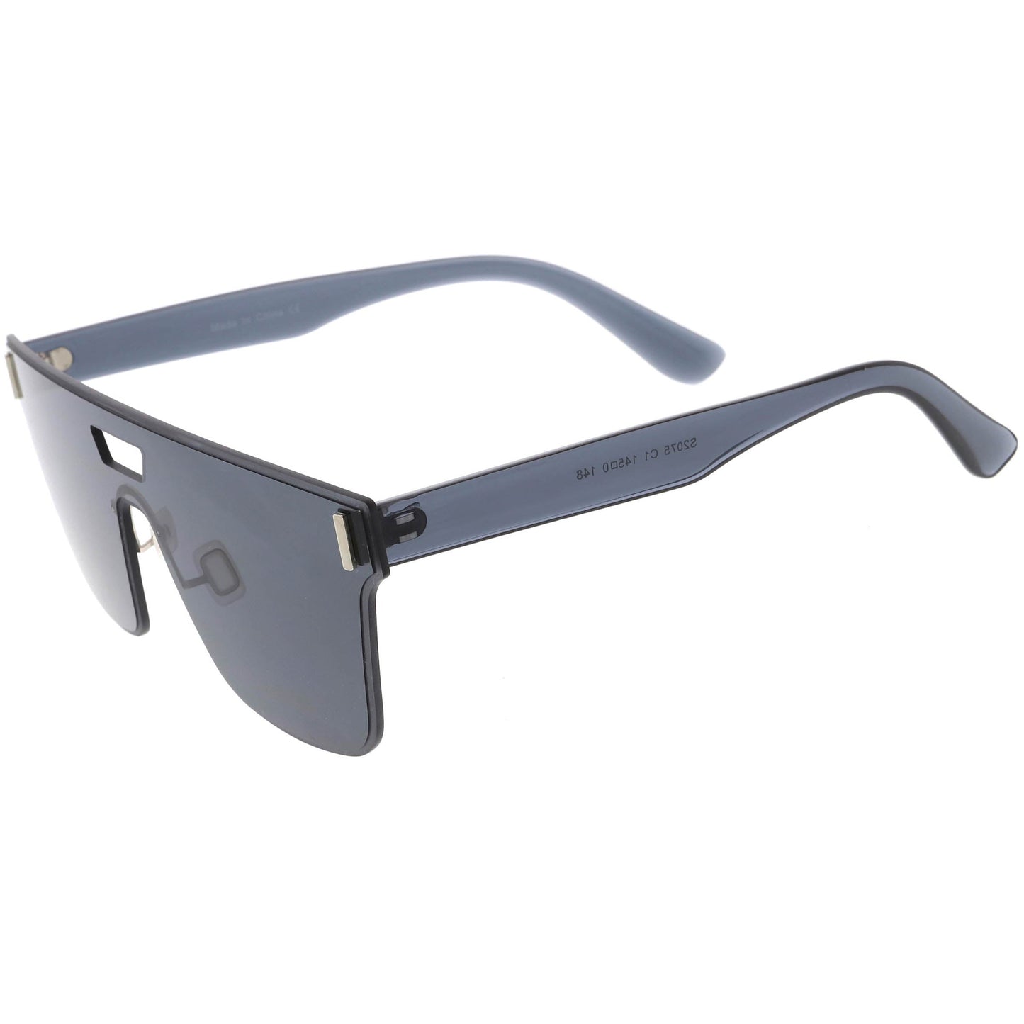 Modern Sports Fashion Rimless Flat Lens Shield Sunglasses C970