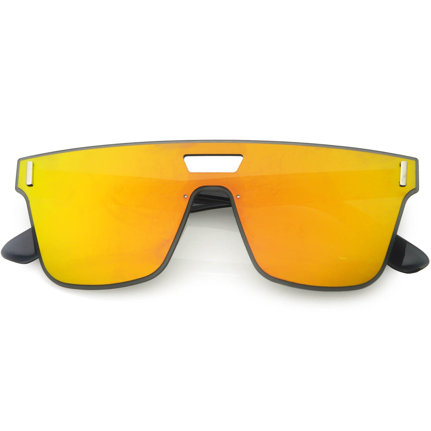 Modern Sports Fashion Rimless Flat Lens Shield Sunglasses C970