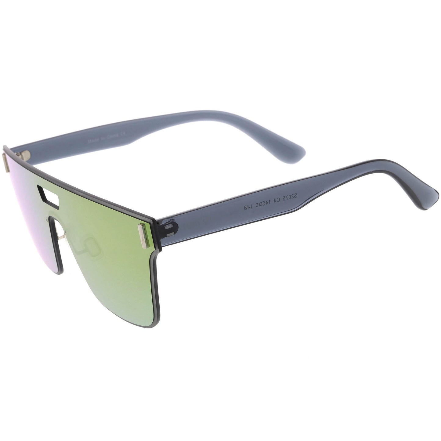 Modern Sports Fashion Rimless Flat Lens Shield Sunglasses C970