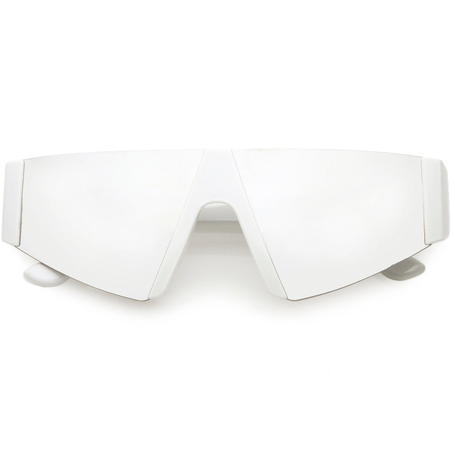 Modern Flat Top Blade Cut Color Mirrored Lens Shield Sunglasses C986