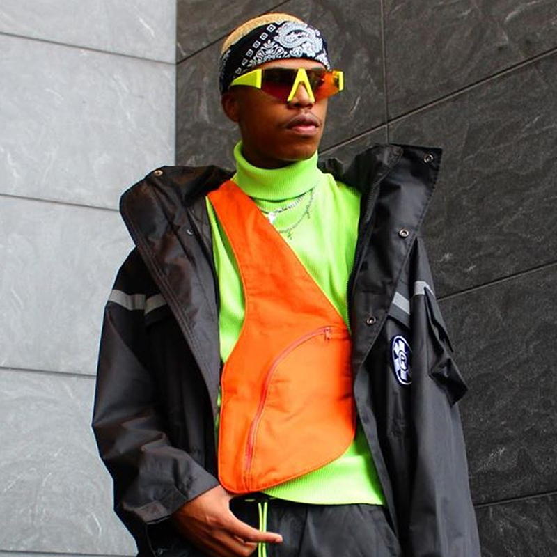 Modern Flat Top Blade Cut Color Mirrored Lens Shield Sunglasses C986