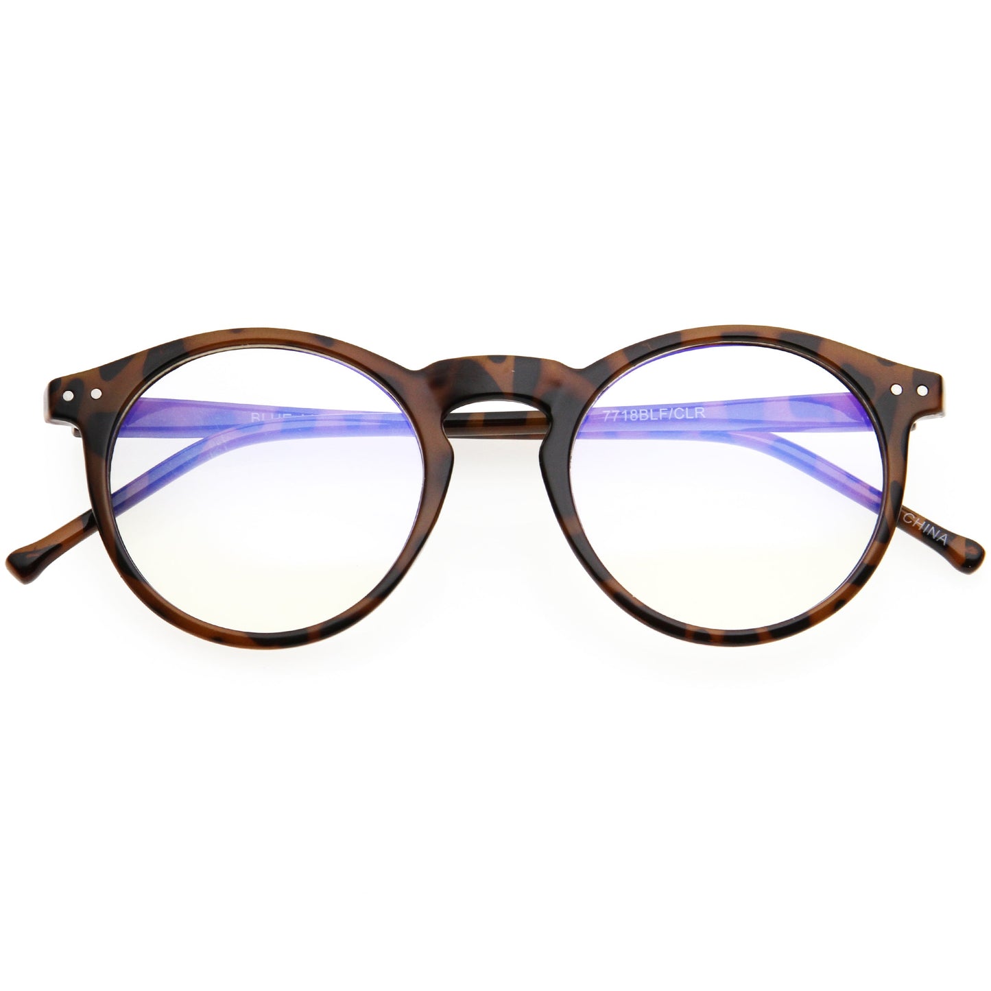 Retro P3 Shaped Clear Lens Blue Light Blocking Glasses D158