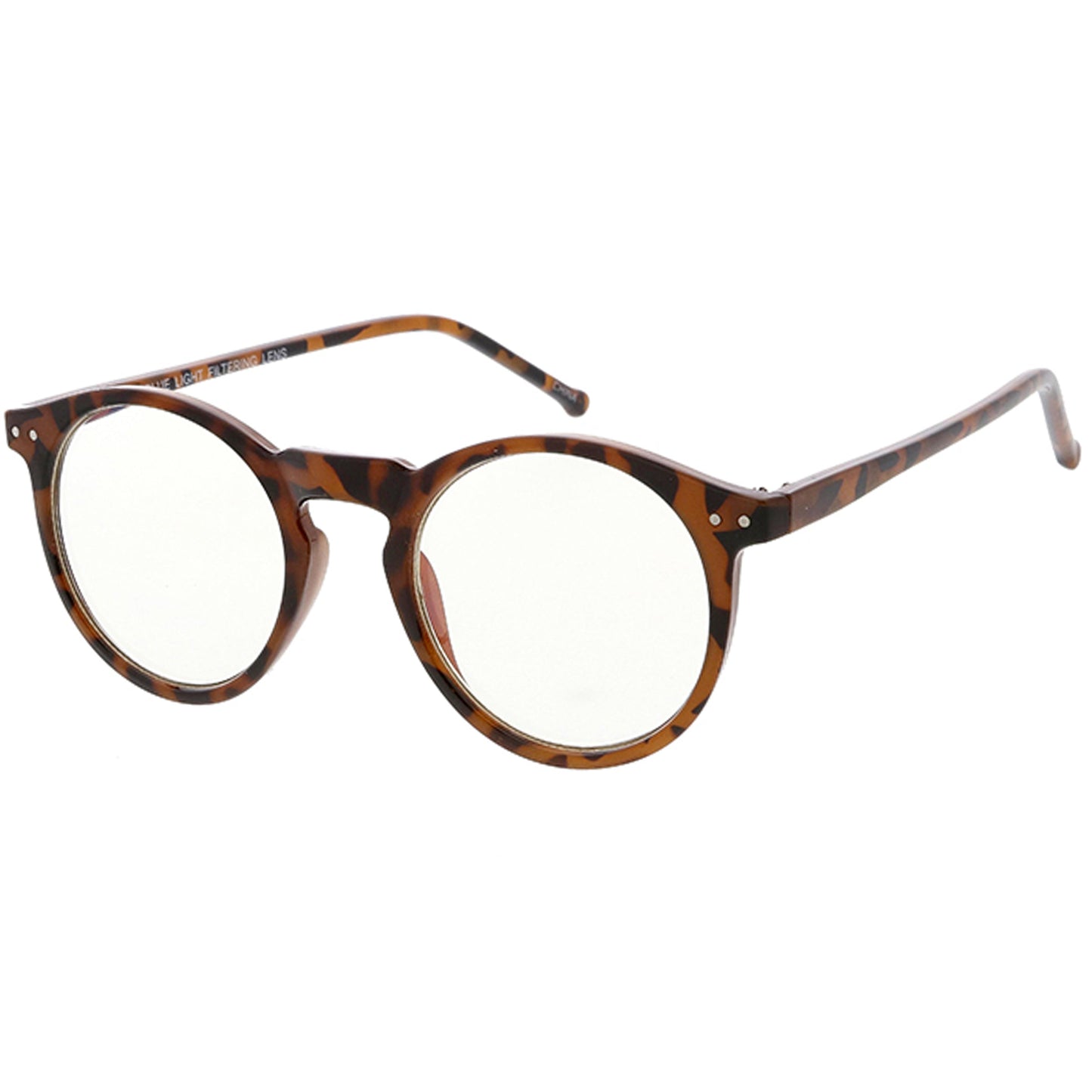 Retro P3 Shaped Clear Lens Blue Light Blocking Glasses D158