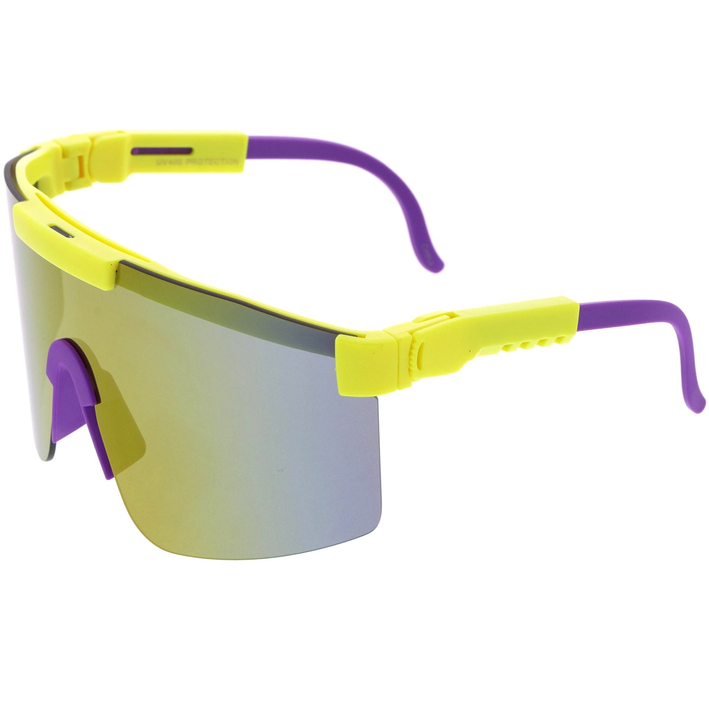 Adjustable Futuristic Side Panel Cyberpunk Monoblock Shield Sunglasses D266