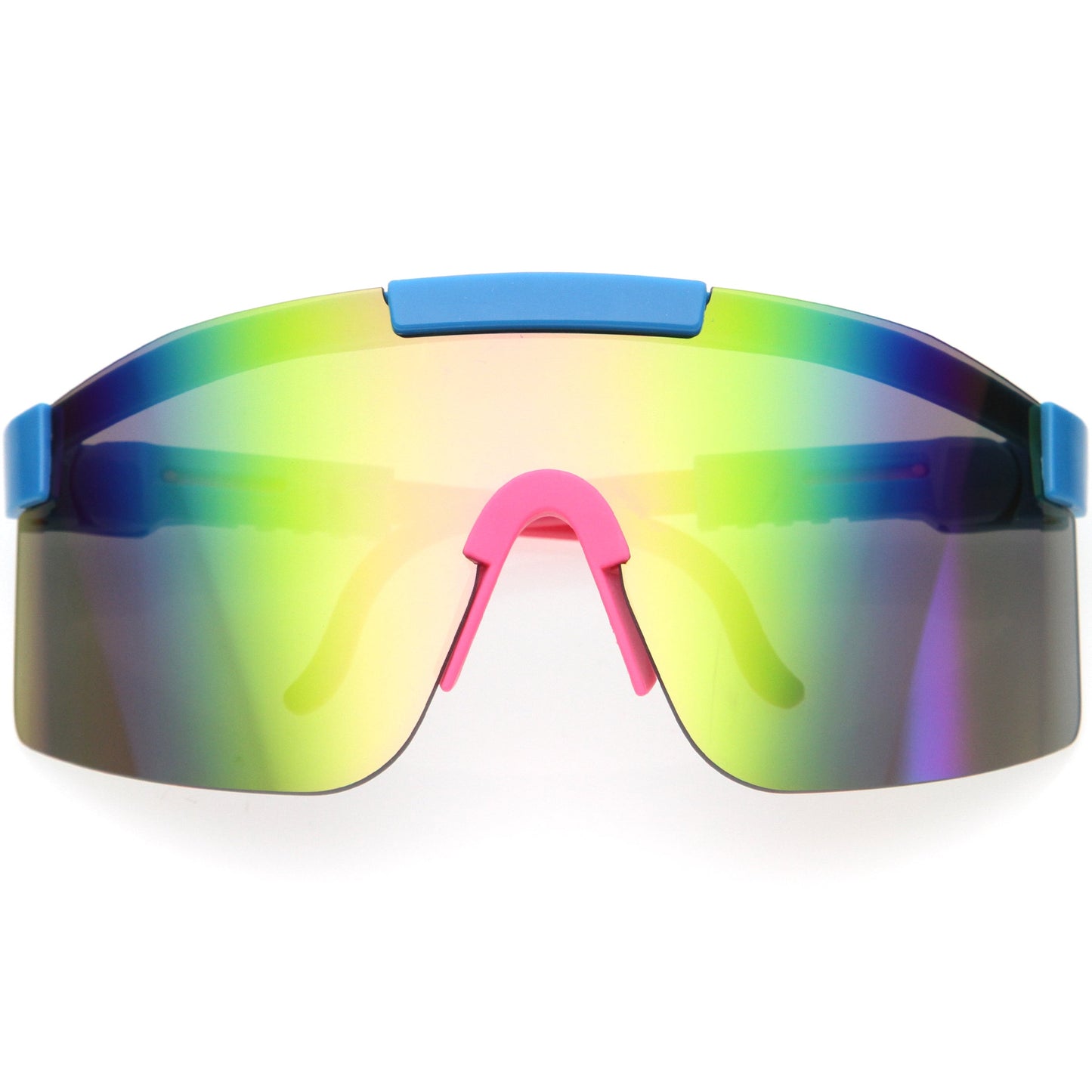 Adjustable Futuristic Side Panel Cyberpunk Monoblock Shield Sunglasses D266