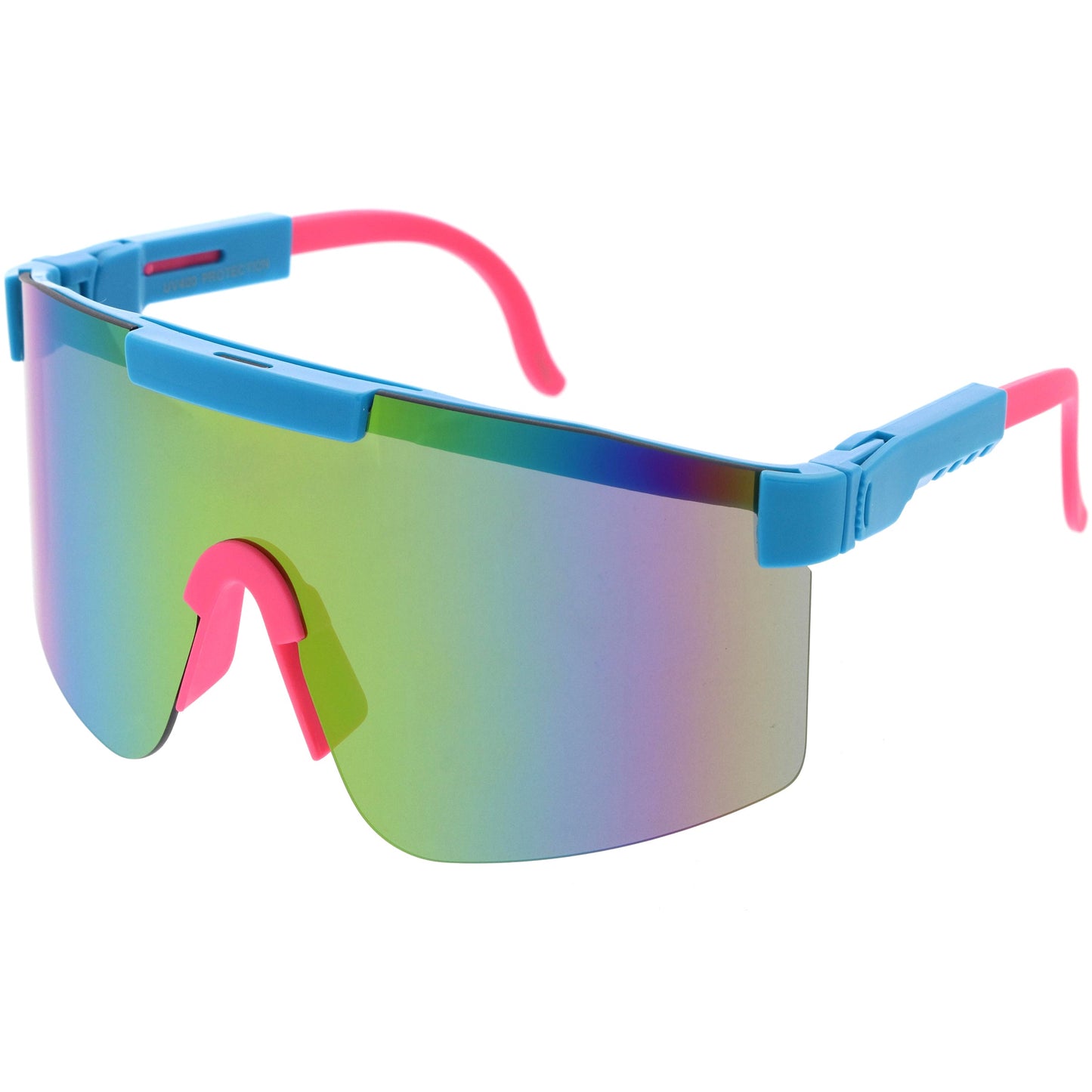 Adjustable Futuristic Side Panel Cyberpunk Monoblock Shield Sunglasses D266