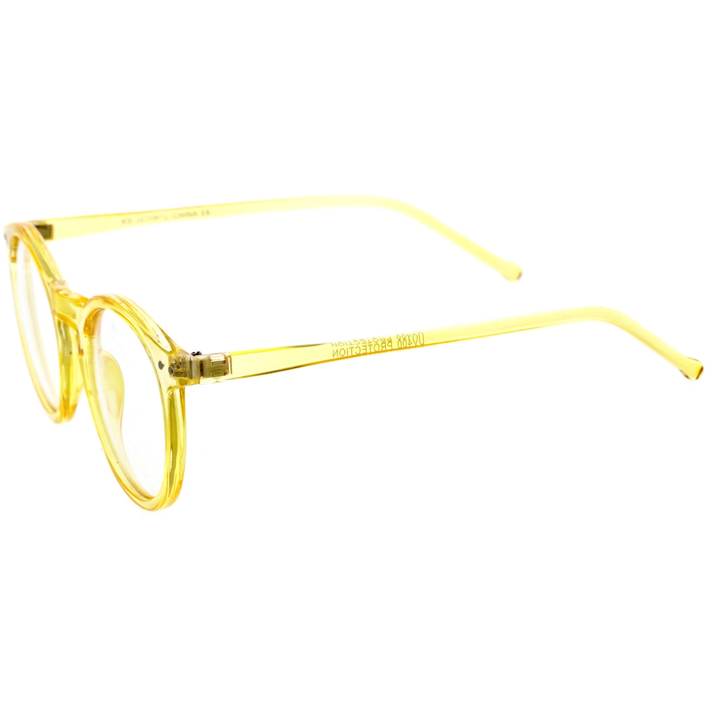 Retro P3 Shaped Blue Light Blocking Clear Round Glasses D280