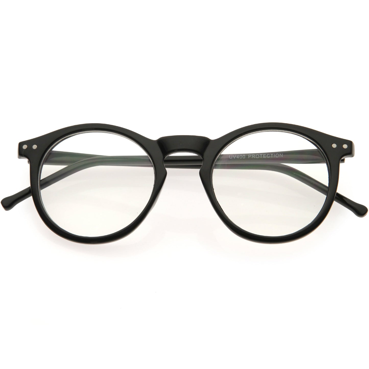 Retro P3 Shaped Blue Light Blocking Clear Round Glasses D280