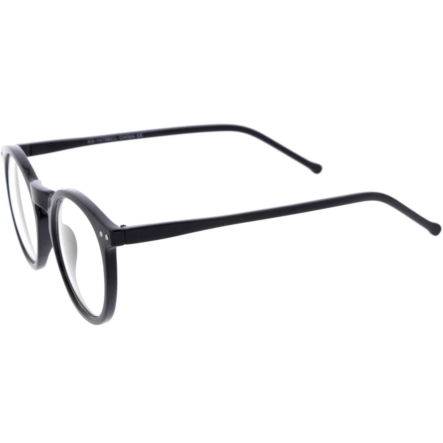 Retro P3 Shaped Blue Light Blocking Clear Round Glasses D280