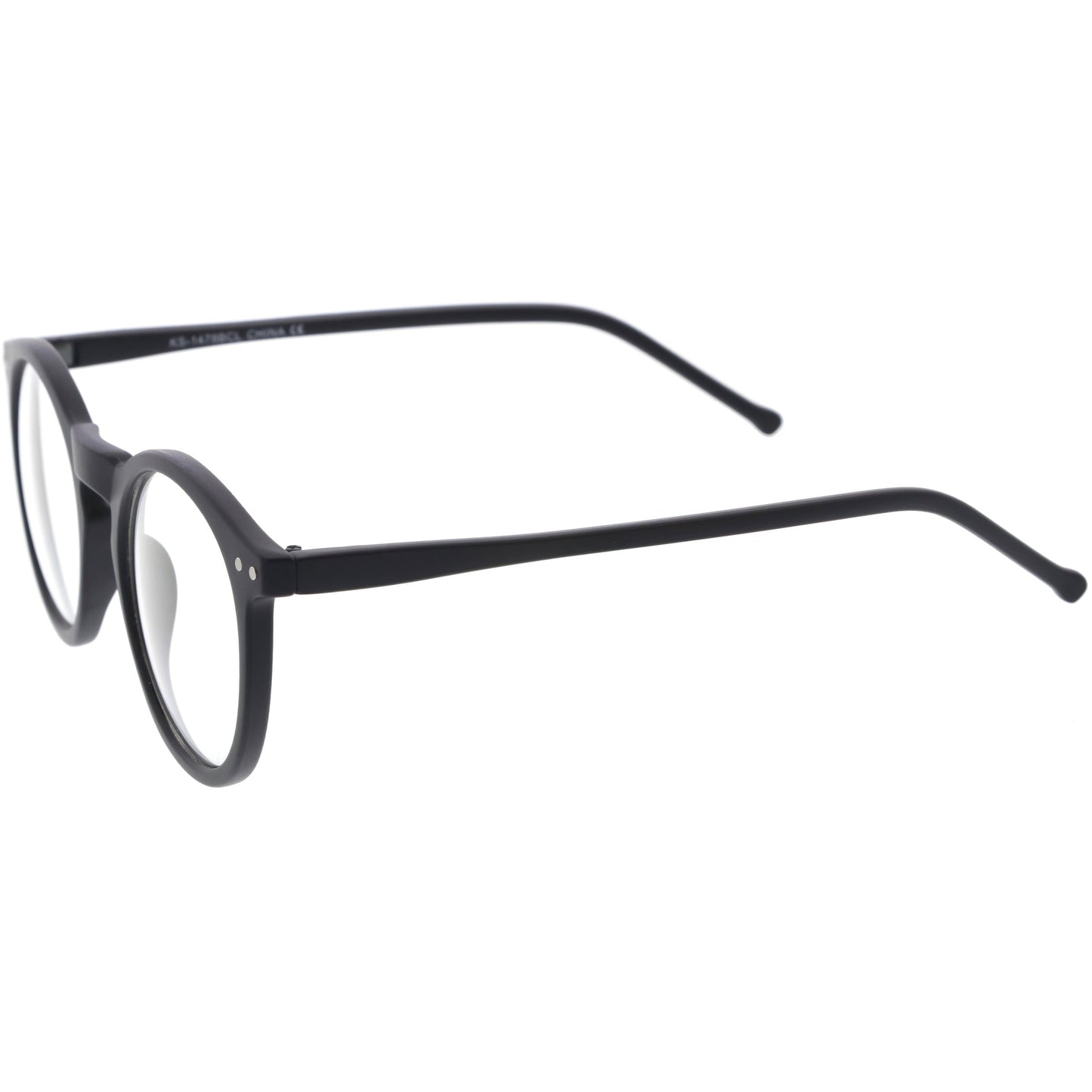 Retro P3 Shaped Blue Light Blocking Clear Round Glasses D280