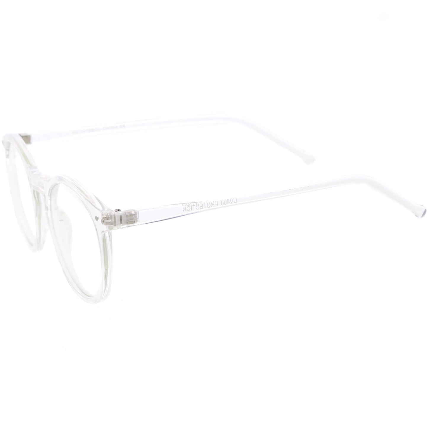 Retro P3 Shaped Blue Light Blocking Clear Round Glasses D280